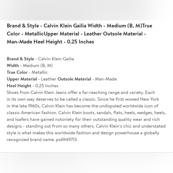 Calvin Klein Gailia Copper Gold pointy flats - Picture 5 of 5